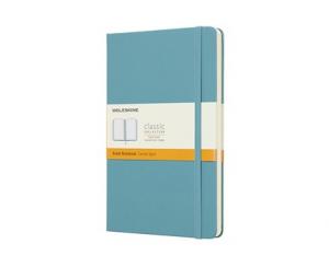 Moleskine Ruled Classic Notebook Large - Reef Blue 13x21cm 