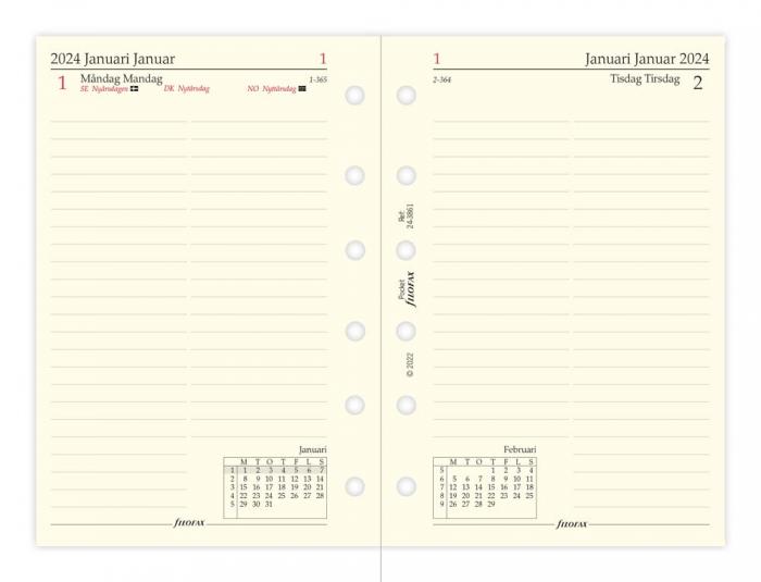 Filofax Dagbok Pocket D/S 2024
