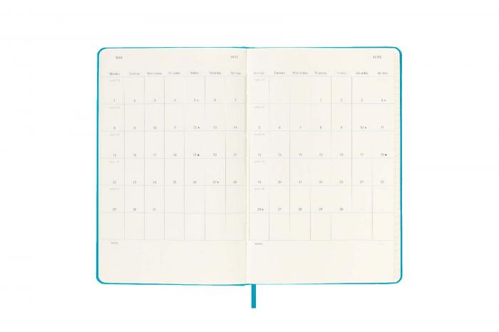 Moleskine Veckokalender L Manganese Blue Hard 2022-2023