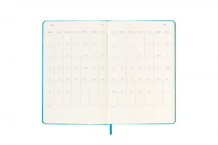 Moleskine Veckokalender L Manganese Blue Hard 2022-2023