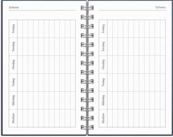 Kalender Compact Nomad blå 2023-2024