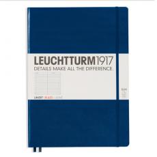 Leuchtturm Notebook A4 Slim Hard 121s Navy linjerad