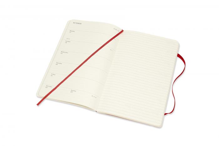 Moleskine Veckokalender L Soft 21/22 Röd
