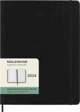 Moleskine Weekly notebook XL Soft Black 2024