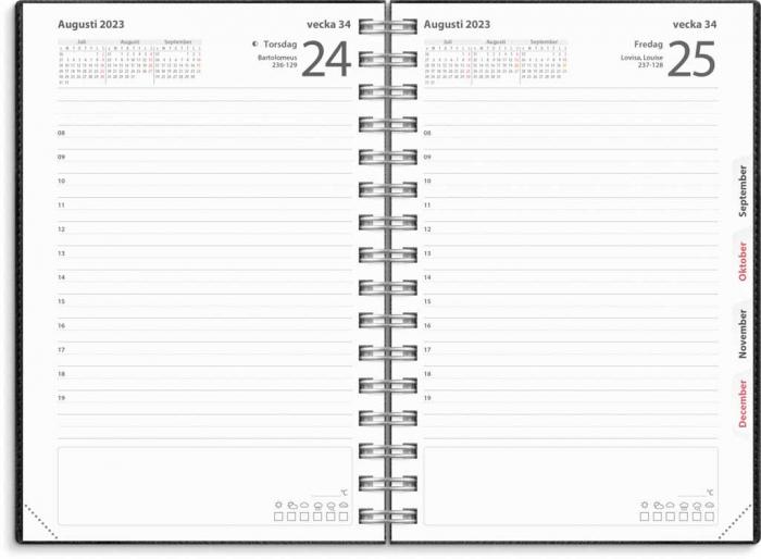 Kalender Dagbok Twist svart 2023-2024 