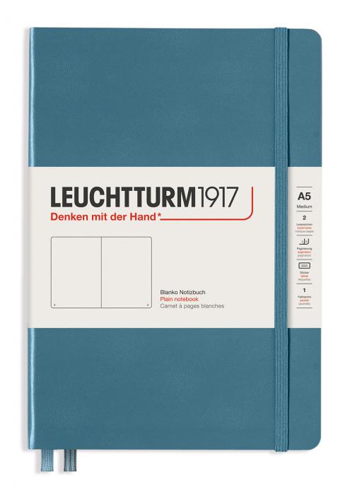 Leuchtturm Notebook A5 hard 249s Stone blue olinjerad