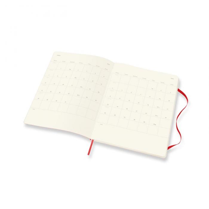 Moleskine Weekly notebook XL Soft Red 2022