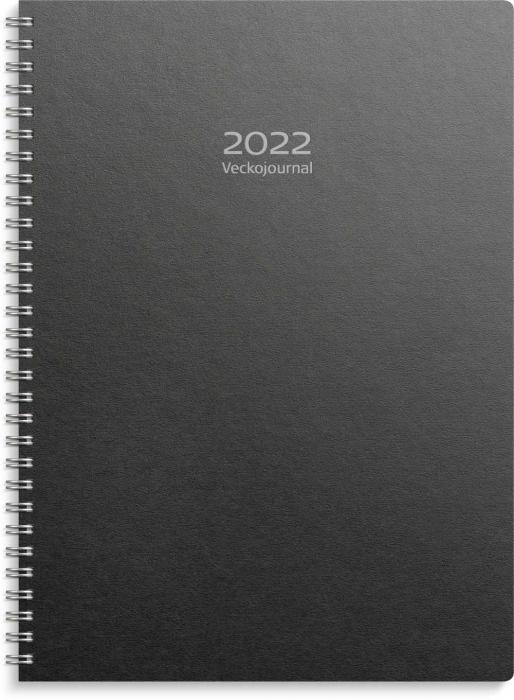 Veckojournal 2022 svart miljökartong