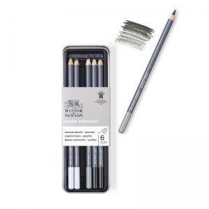 Ritkolspennset Winsor & Newton Charcoal Pencils 6-pack