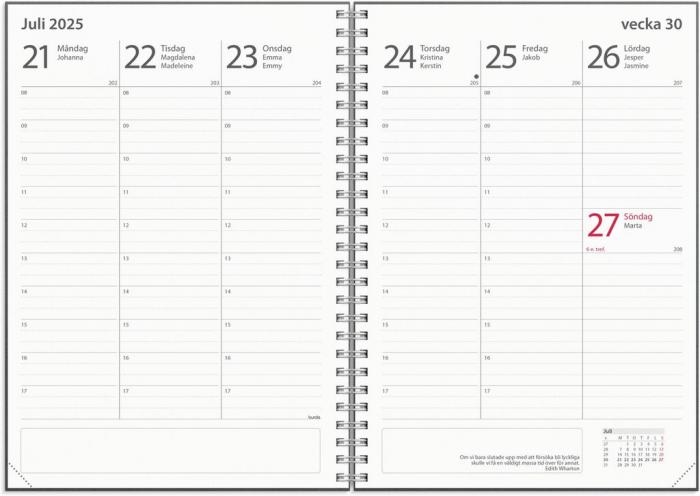 Kalender Study A5 Textile Gr 2024-2025 