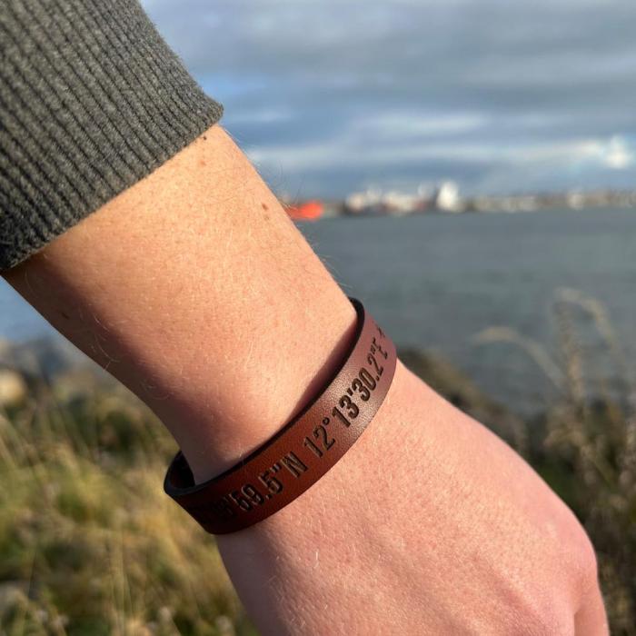 Lderarmband - Valfri text 