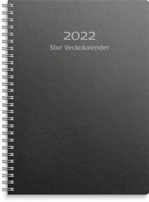 Stor Veckokalender svart miljökartong 2022