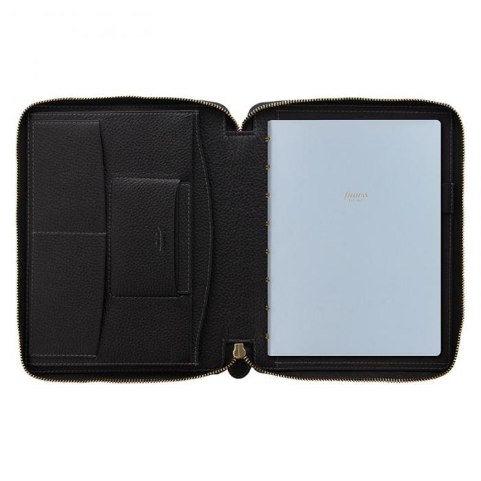 Classic Stitch Zip Folio Black