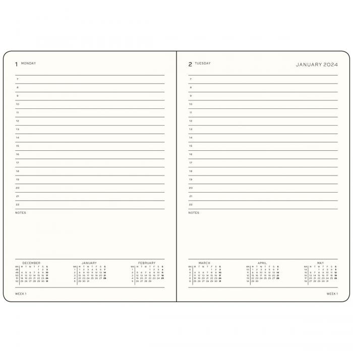 Leuchtturm1917 A5 Dag/Sida Black 2024