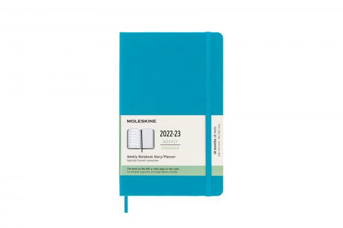 Moleskine Veckokalender L Manganese Blue Hard 2022-2023