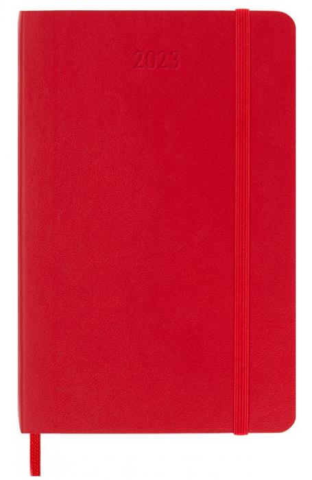 Moleskine Weekly Notebook Red soft pocket 2023
