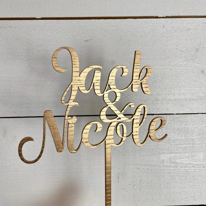 Cake Topper Två namn