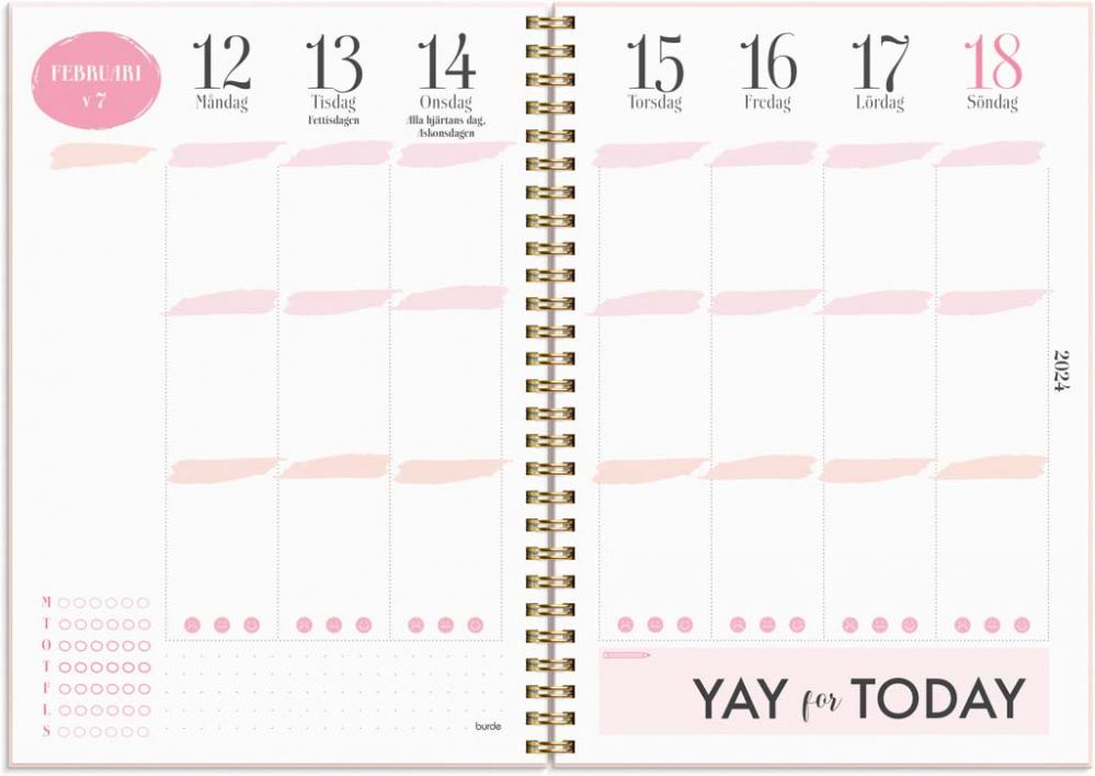 Burde Life Planner Pink Kalender 2024 - Kalender bei