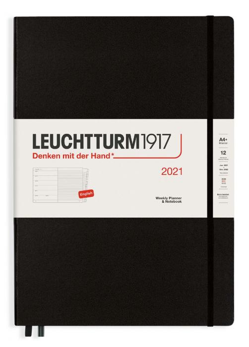 Kalender 2021 Leuchtturm1917 A4 vecka/uppslag Black