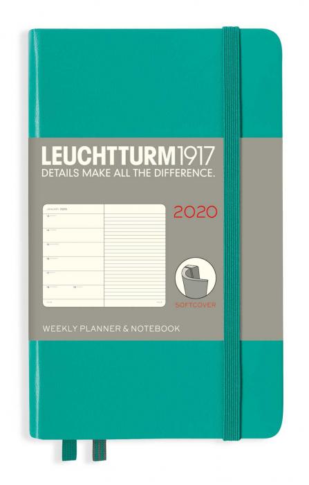 Leuchtturm1917 Kalender 2020 Leuchtturm1917 A6 v/notes soft emerald - Kalenderkungen.se