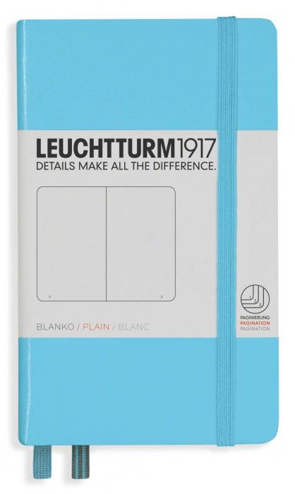 Leuchtturm1917 Leuchtturm A6 hard 185s Ice Blue olinjerad - Kalenderkungen.se