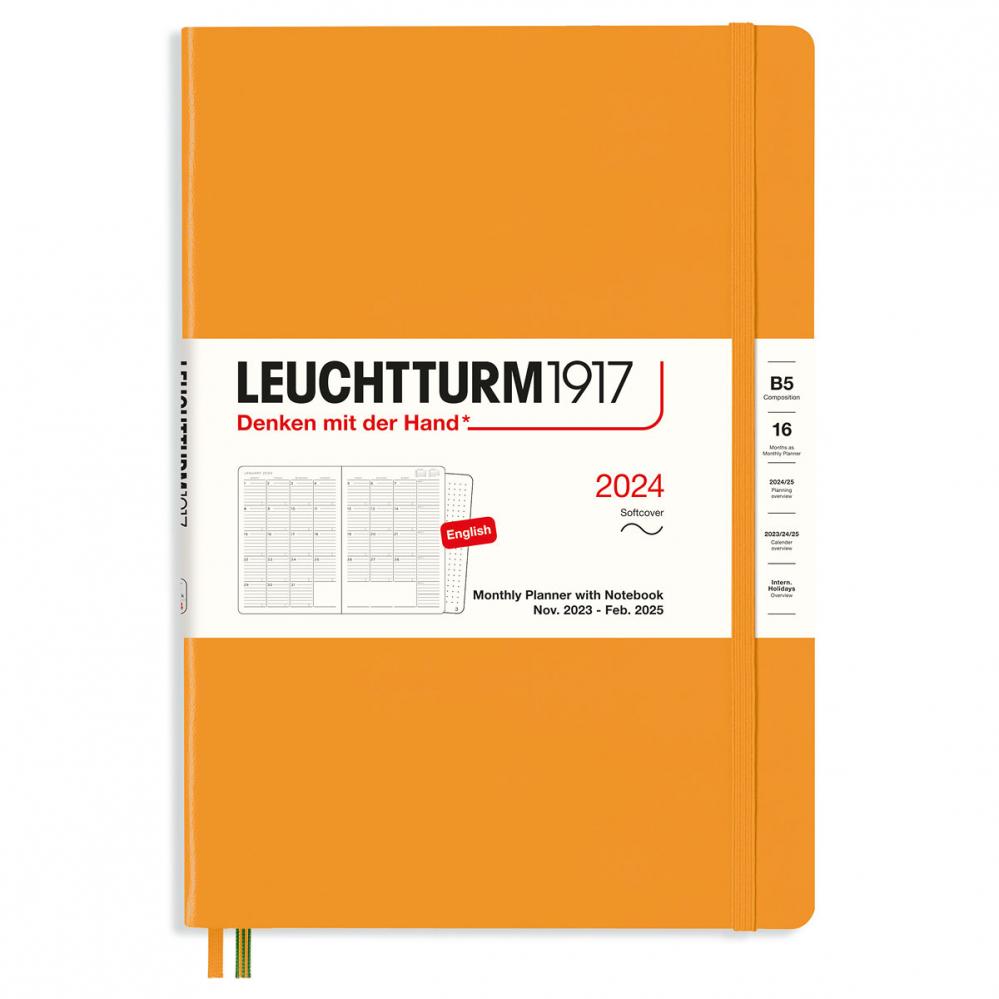 Leuchtturm1917 B5 Soft Månad/Uppslag 16m Rising Sun 2024
