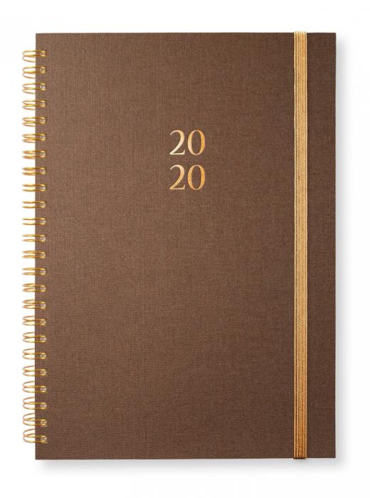 Paperstyle Kalender Newport 2020 Paperstyle A5 Golden Brown v/notes - Kalenderkungen.se