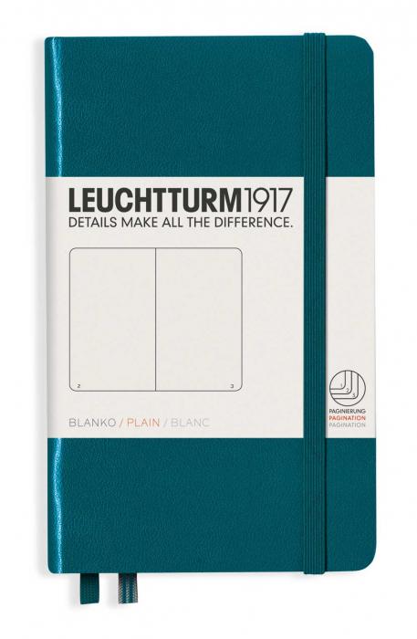 Leuchtturm A6 hard 185s Pacific Green olinjerad