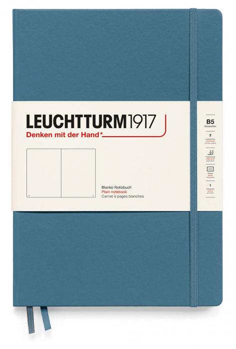 Leuchtturm Notebook B5 Hard 121s Stone Blue Plain