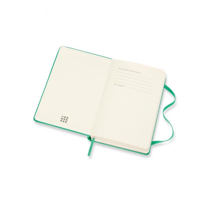 Moleskine Weekly Notebook Green hard pocket 2022