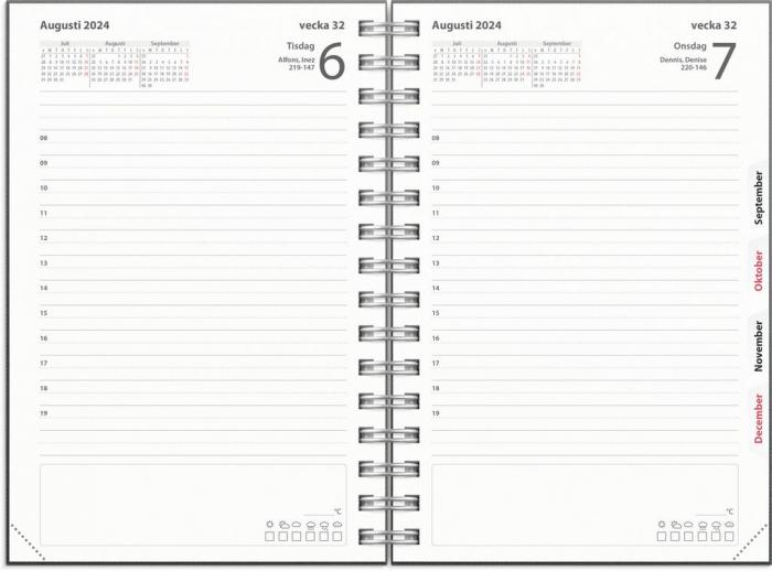 Kalender Dagbok Textile gr 2024-2025