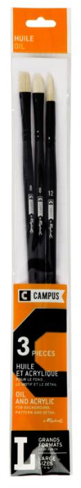 Syntetpenselset Campus 3 oil brushes L 