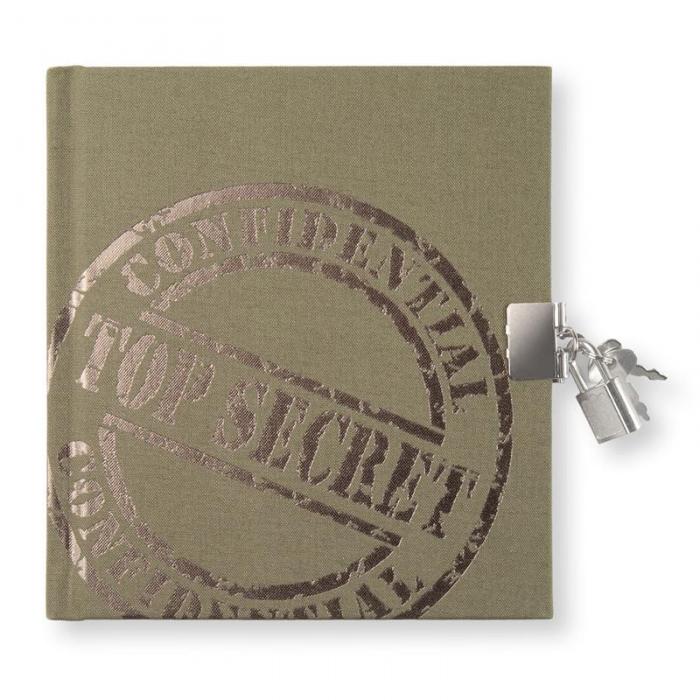 Dagbok med lås Top Secret Khaki Green