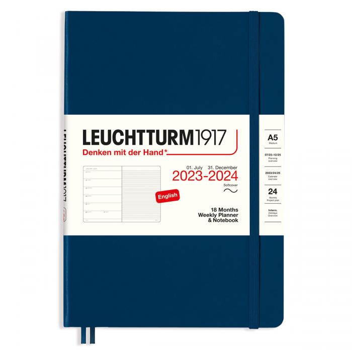 Kalender 23/24 Leuchtturm1917 A5 v/notes soft Navy