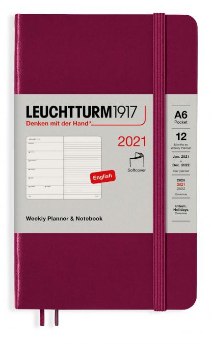 Kalender 2021 Leuchtturm1917 A6 v/notes soft Port Red