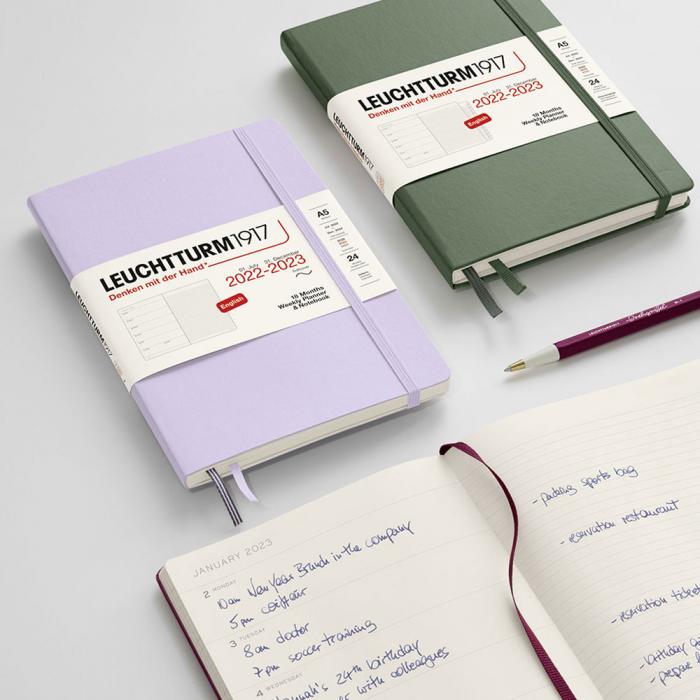 Kalender 22/23 Leuchtturm1917 A5 v/notes Lilac soft