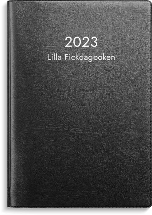 Lilla Fickdagboken svart plast 2023