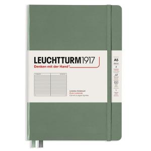 Leuchtturm Notebook A5 hard 251s Olive linjerad