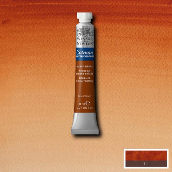 Akvarellfrg Cotman 8ml Burnt sienna 074