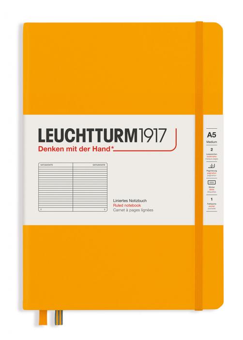 Leuchtturm Notebook A5 hard 249s Rising Sun linjerad 