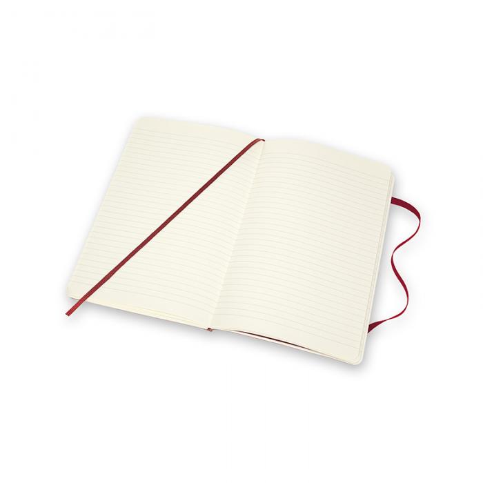 Moleskine Ruled Classic Leather Notebook Large Red