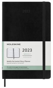 Moleskine Horizontal Weekly Black Soft Large 2023