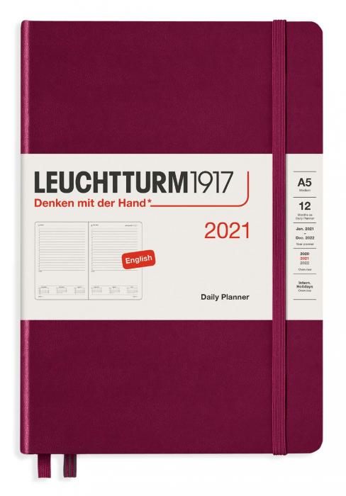 Leuchtturm Daily planner 2021 A5 Port Red