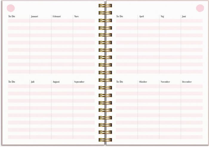 Life Planner Pink A6 2023