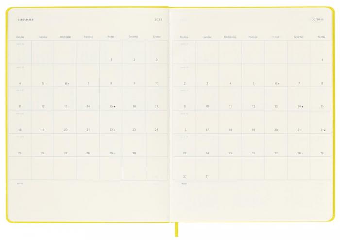 Moleskine Weekly Notebook Hay Yellow hard XL 2023