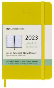 Moleskine Weekly Notebook Hay Yellow hard pocket 2023