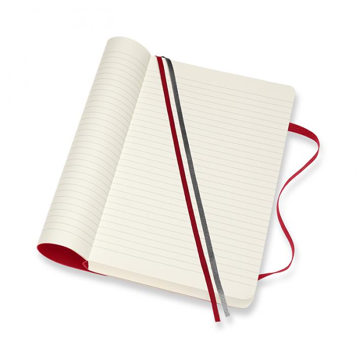 Moleskine Classic Notebook Soft Expanded linj Red