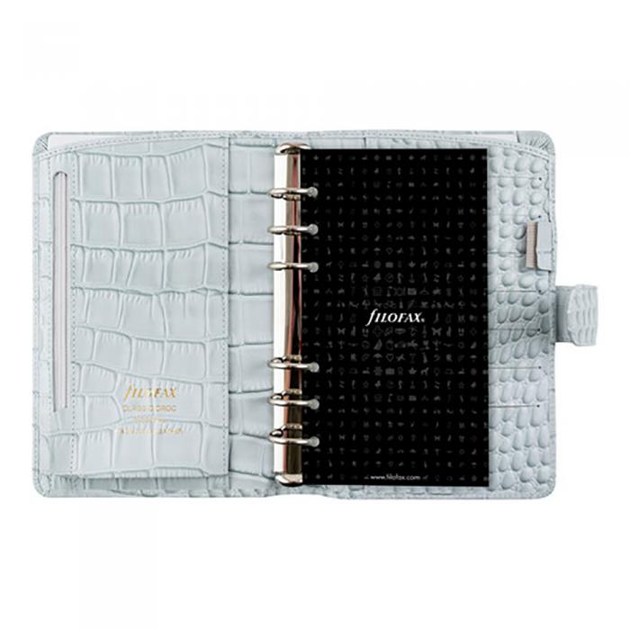 Filofax Classic Croc Personal Silver