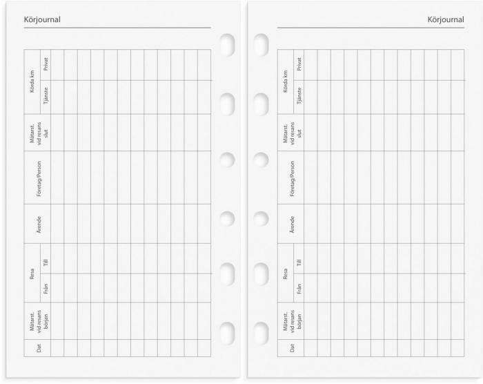 Compact Systemkalender svart skinn 2024