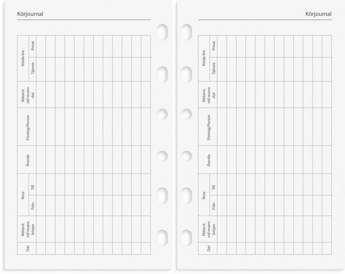 Compact Systemkalender svart skinn 2024